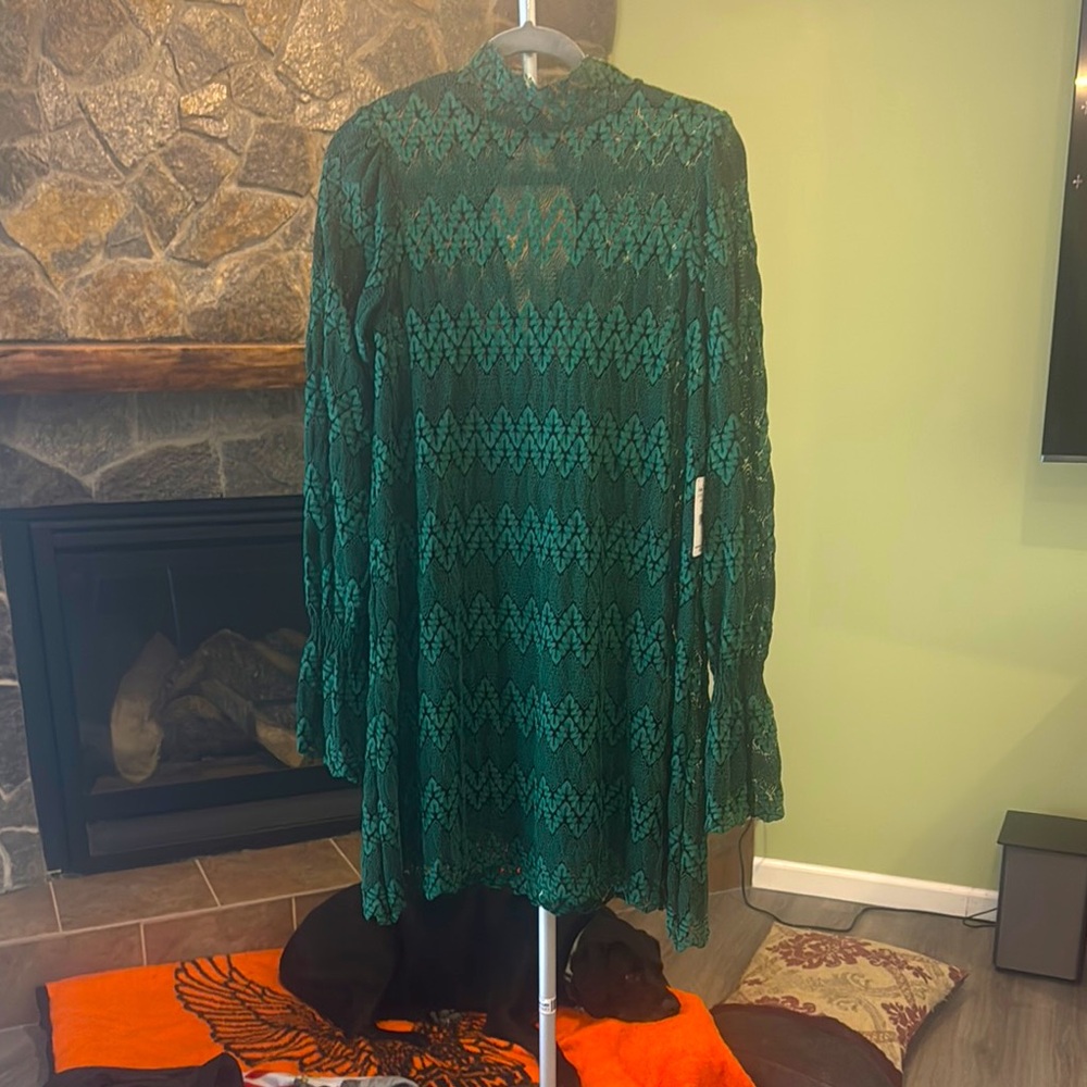 Free People green Patterned Dress